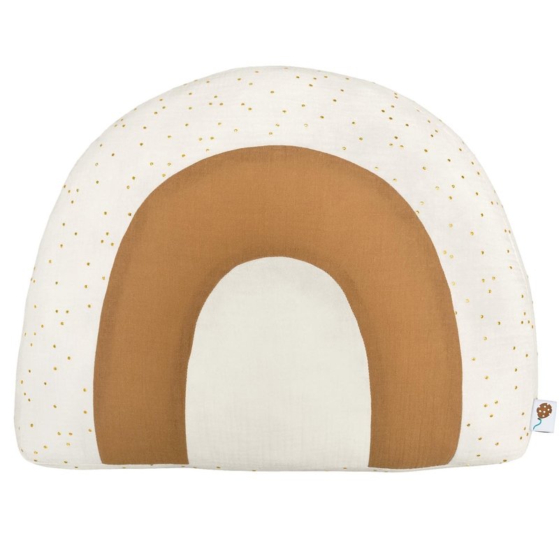 Rainbow Cushion Camel/Cream 40cm