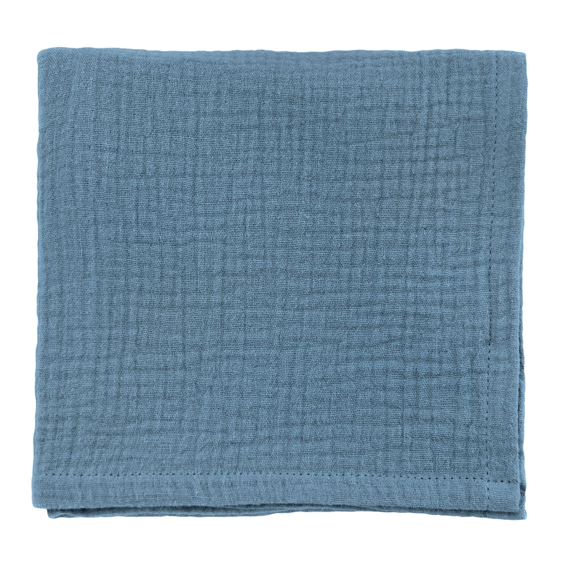 Organic Cheesecloth Muslin Dusty Blue 70x70cm