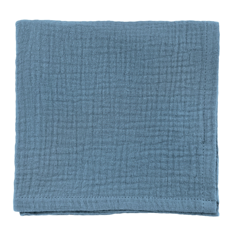 Organic Muslin Cloth Dusty Blue 70x70cm