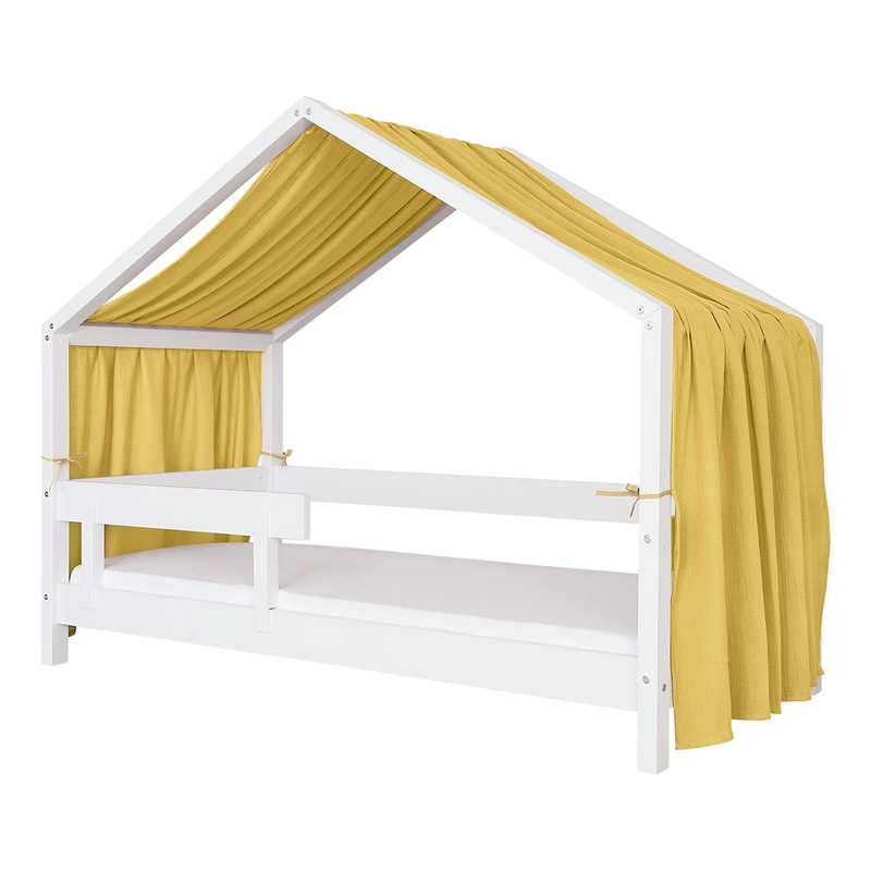 Organic House Bed Canopy Muslin Mustard