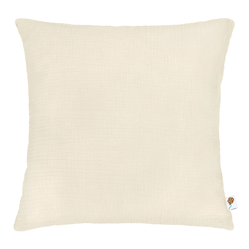 Organic Pillowcase Muslin Cream 50x50cm