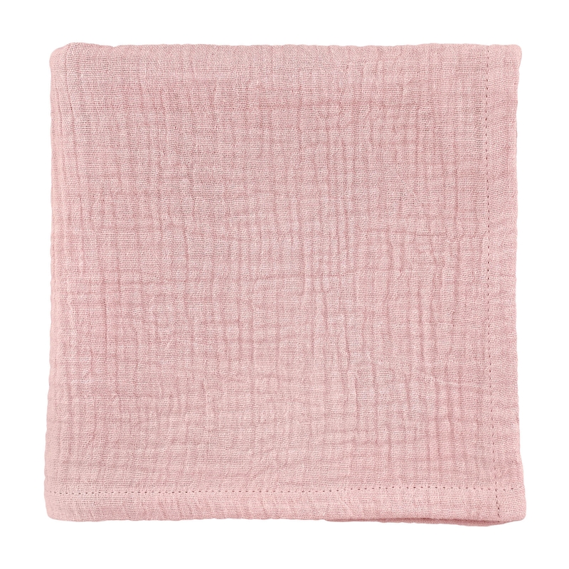 Organic Muslin Cloth Light Pink 70x70cm