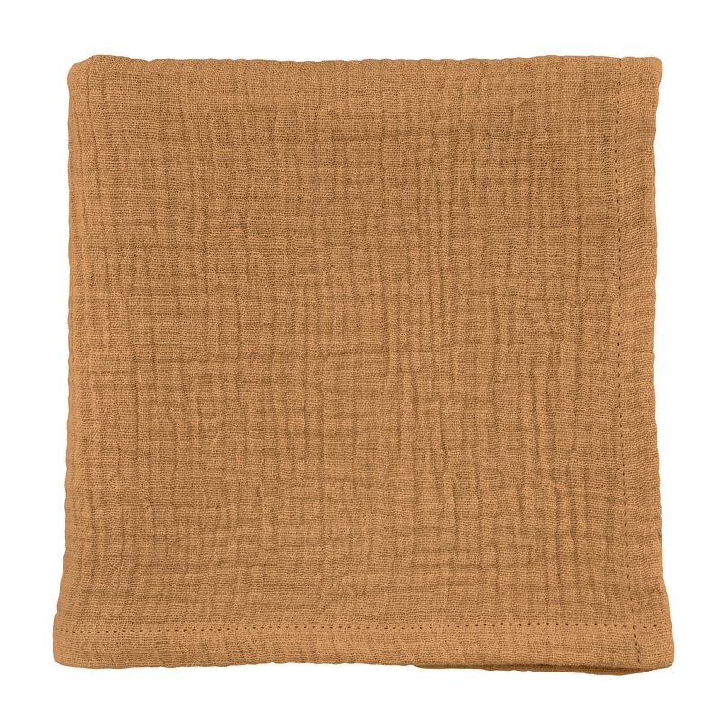 Organic Muslin Cloth Camel 70x70cm