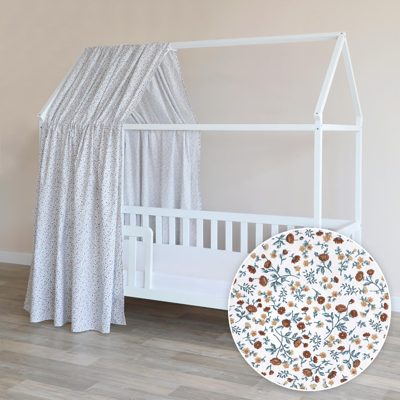 Organic House Bed Canopy &#039;Buttercup&#039; Blue 350cm 1 Piece