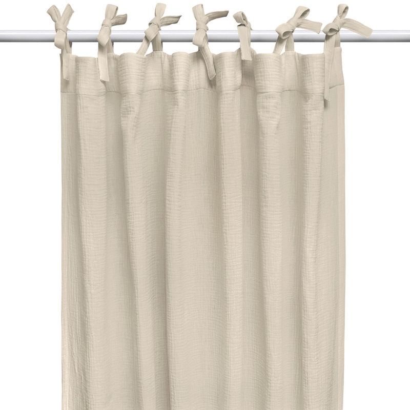 Organic Curtain Muslin Beige H 240cm