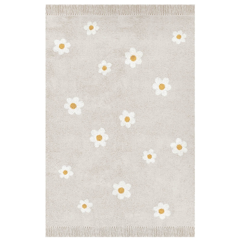 Rug &#039;Flowers&#039; Beige/Mustard 120x170cm