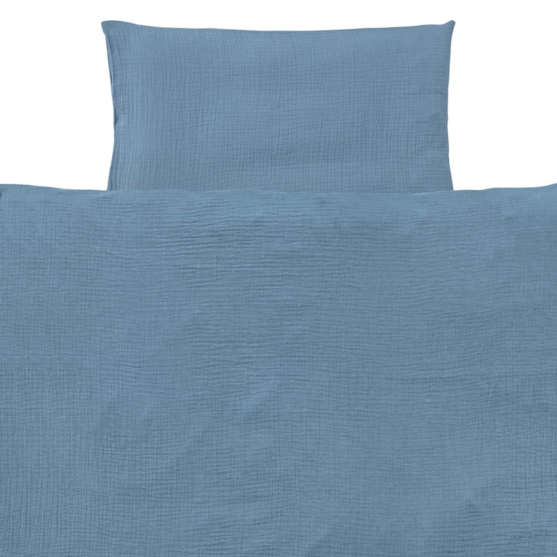 Bedding Muslin Dusty Blue 100x135cm