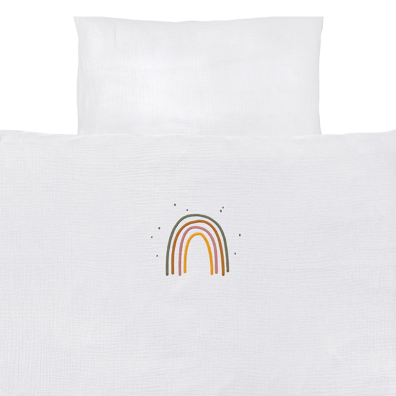 Organic Bedding &#039;Rainbow&#039; White 100x135cm