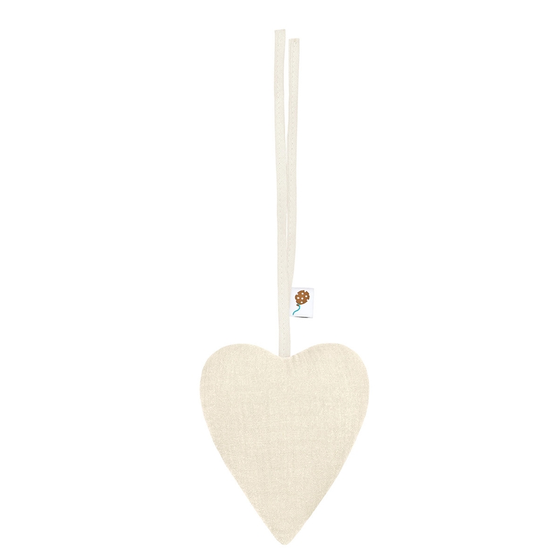 Hanging Decor &#039;Heart&#039; Muslin Cream