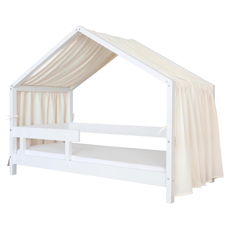 Organic House Bed Canopy Muslin Cream 360cm