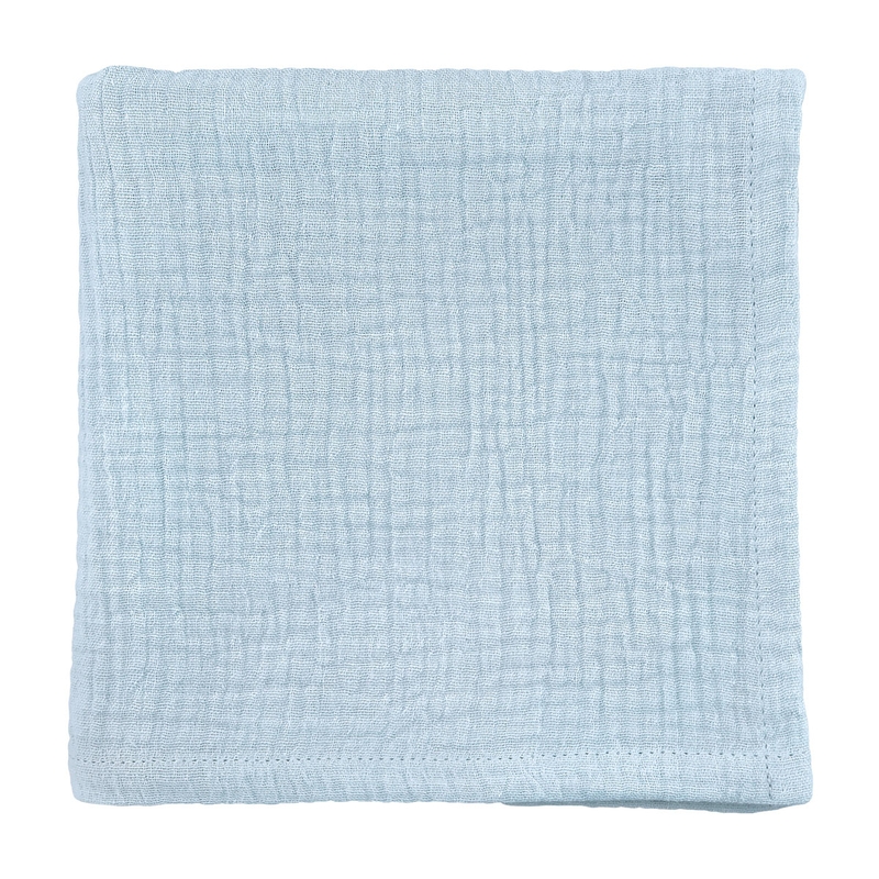 Organic Muslin Cloth Light Blue 70x70cm