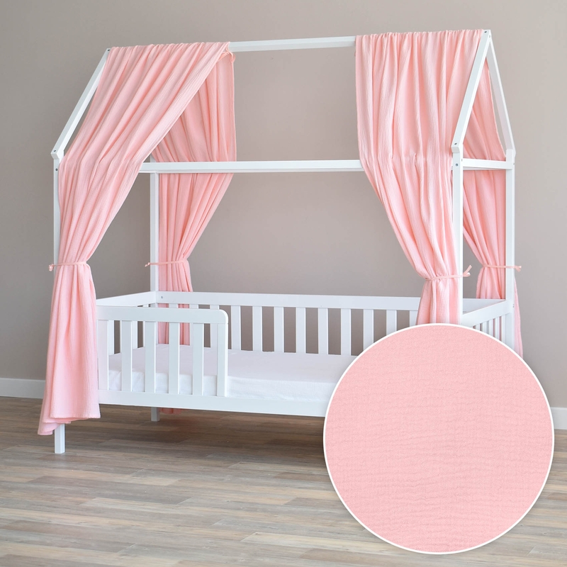 House Bed Canopy Set Of 2 Light Pink 350cm