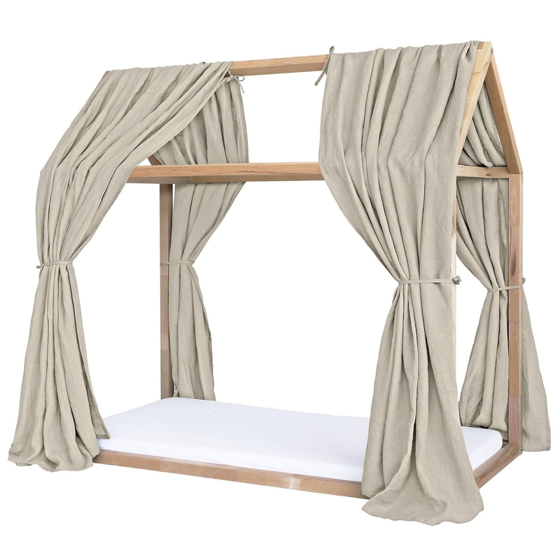 Linen House Bed Canopy Set Of 2 Beige 315cm Recyceled