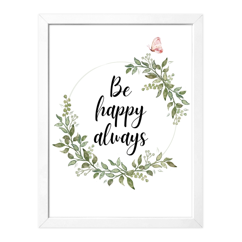 Poster &#039;Be happy always&#039; 30x40cm