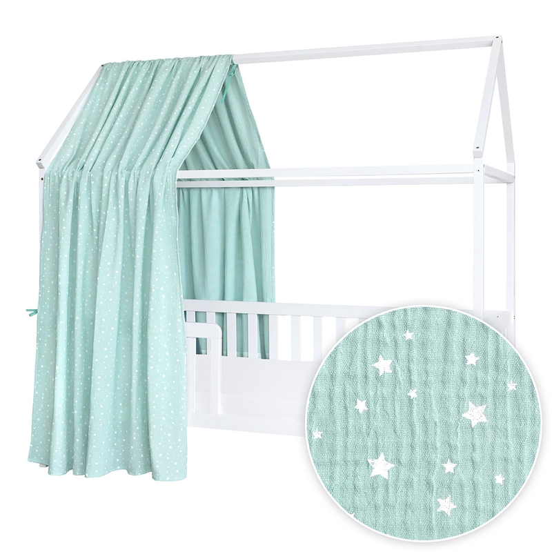 House Bed Canopy &#039;Stars&#039; Mint 350cm 1 Piece