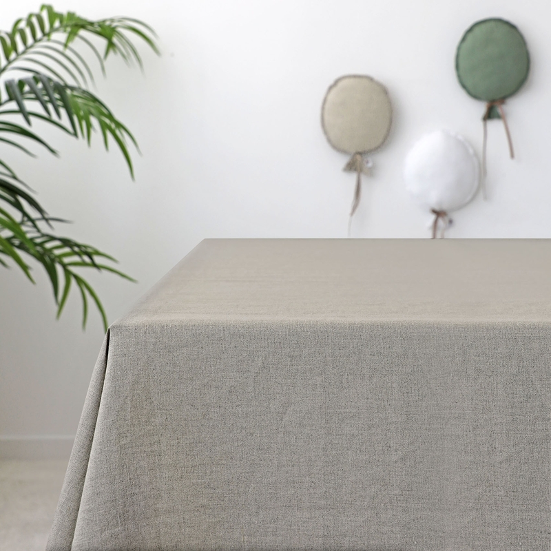 Tablecloth Linen Beige Recycled