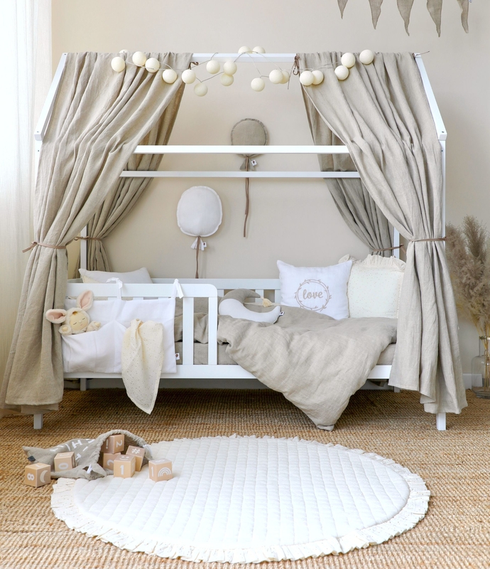 Kidsroom &#039;Bohemian&#039; With Beige Linen Bedding