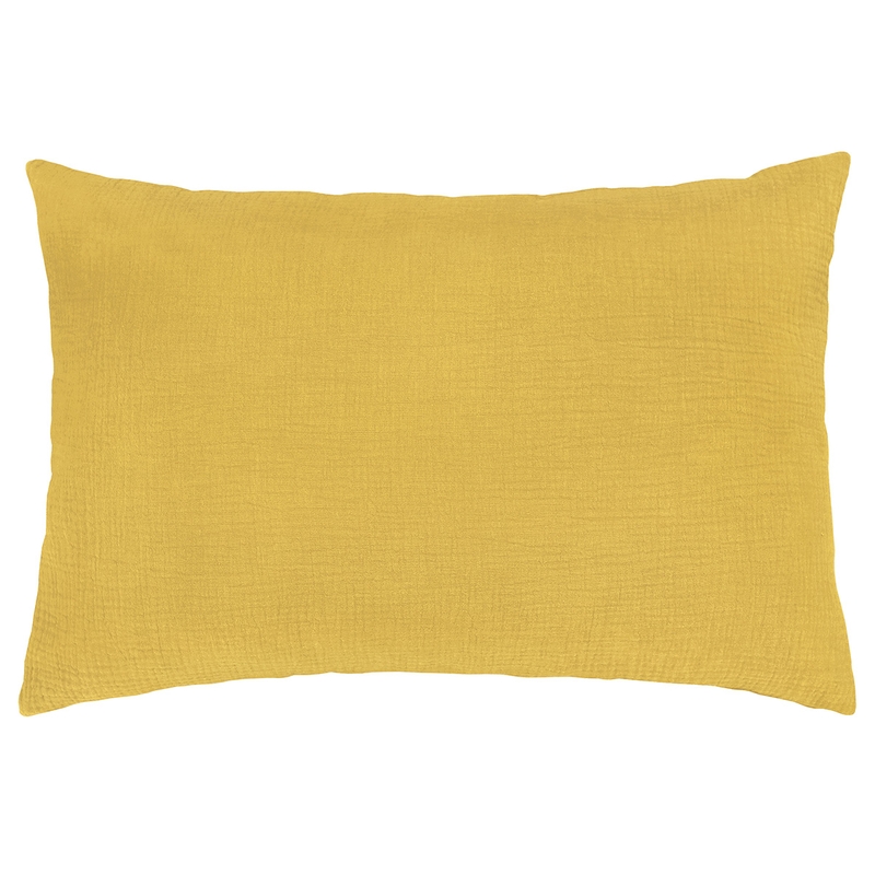 Organic Pillowcase Muslin Mustard 40x60cm