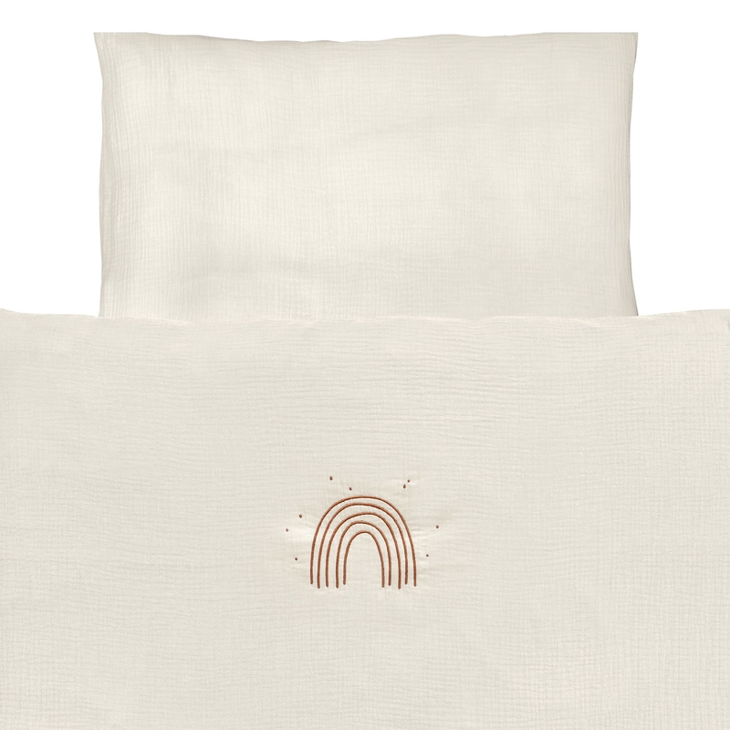 Organic Bedding &#039;Rainbow&#039; Muslin cream 135x200cm