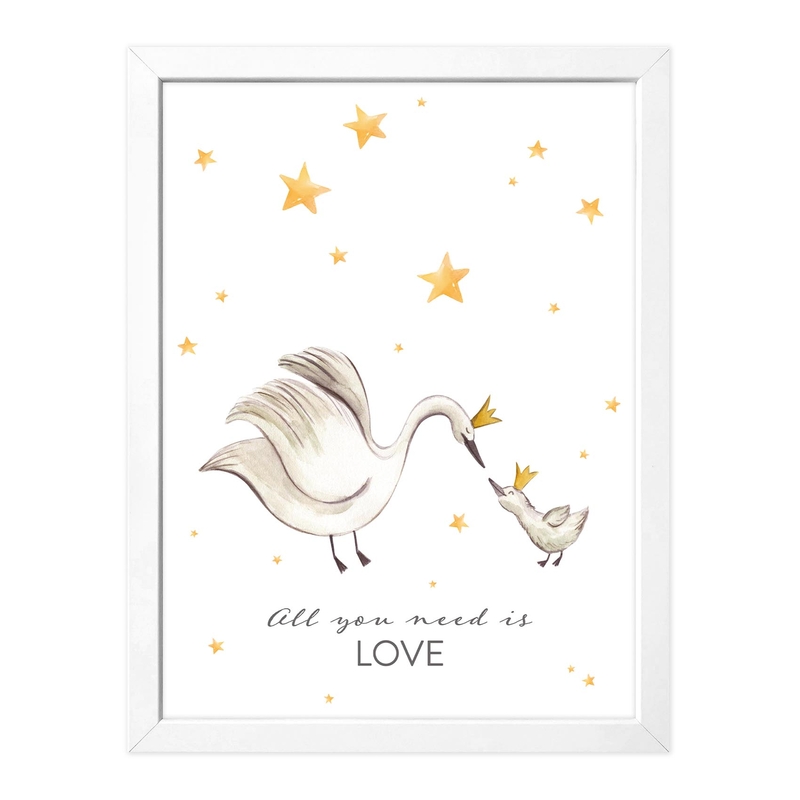Poster &#039;Swan In Love&#039; 30x40cm