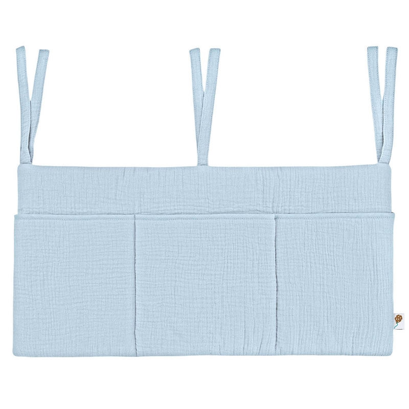 Bed Pocket Muslin Light Blue 60x30cm