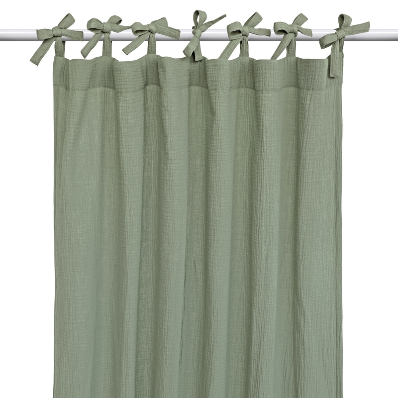 Organic Curtain Muslin Khaki H 220cm