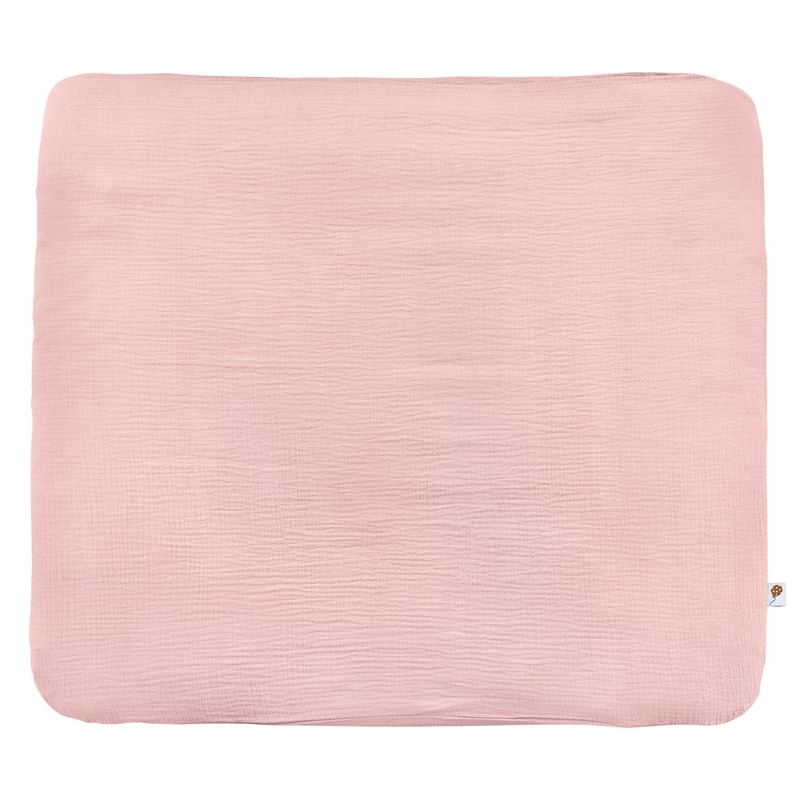 Organic Changing Pad Cover Muslin Light Pink