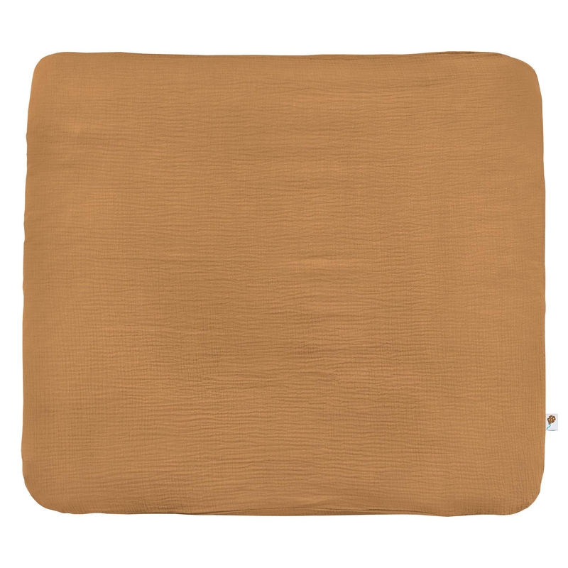 Organic Changing Pad Cover Muslin Camel