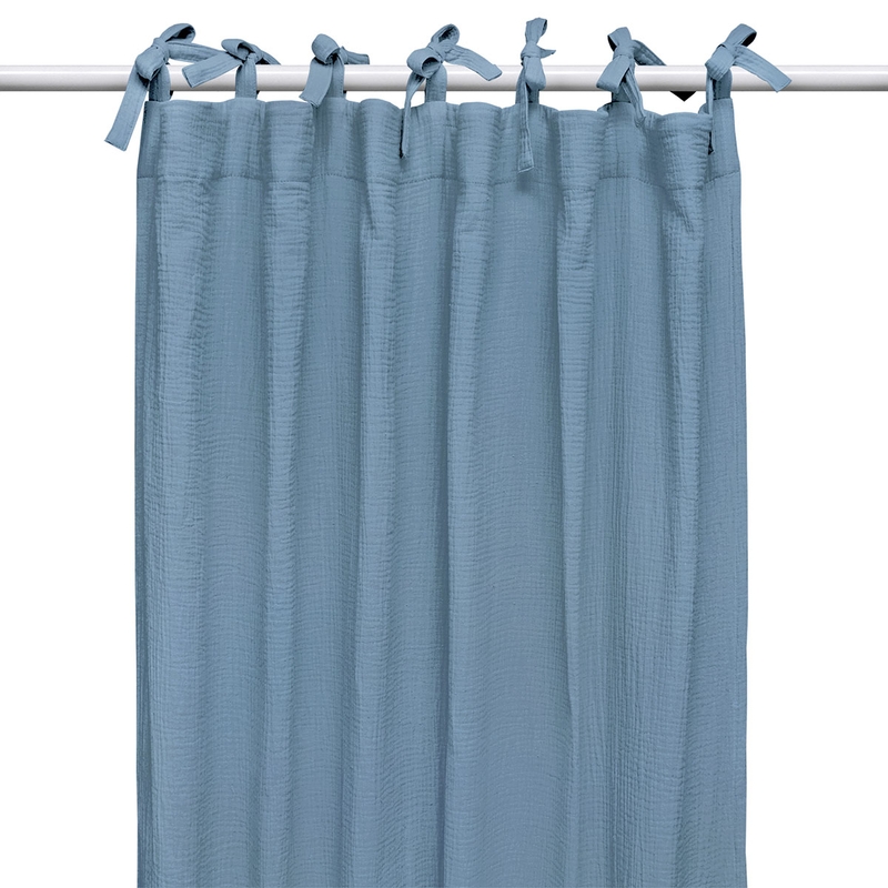 Curtain Muslin Dusty Blue H 240cm