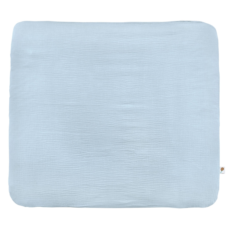 Changing Pad Cover Muslin Light Blue