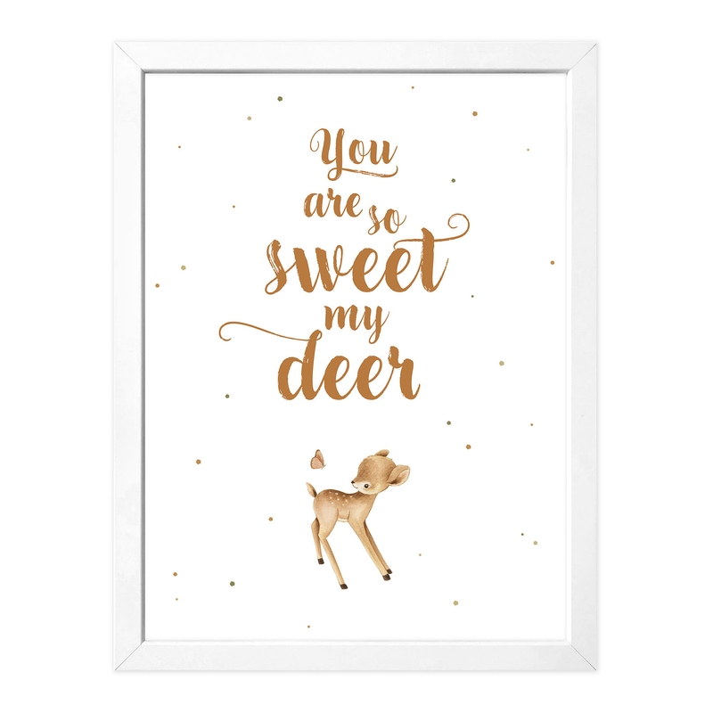 Poster &#039;Sweet My Deer&#039; Camel 30x40cm