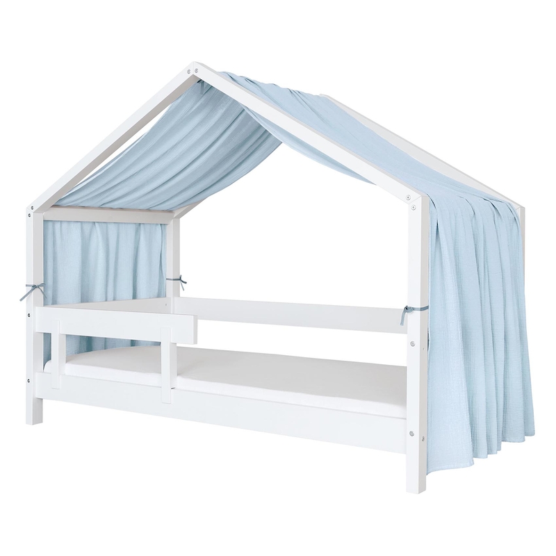 House Bed Canopy Muslin Light Blue