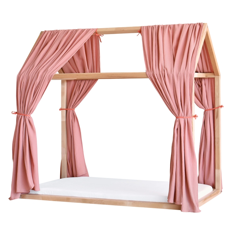 House Bed Canopy Set Of 2 Dusty Rose 315cm