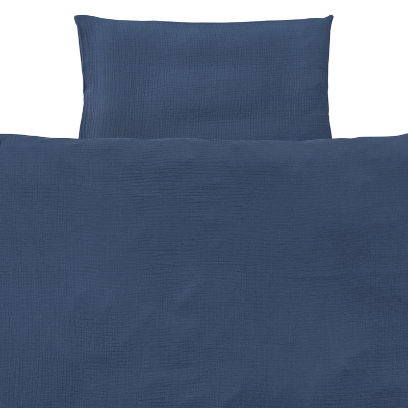 Organic Bedding Muslin Denim Blue 100x135cm