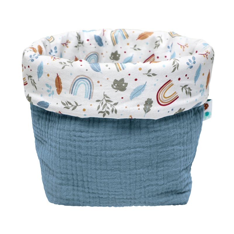 Storage Basket &#039;Rainbow&#039; Dusty Blue 19cm