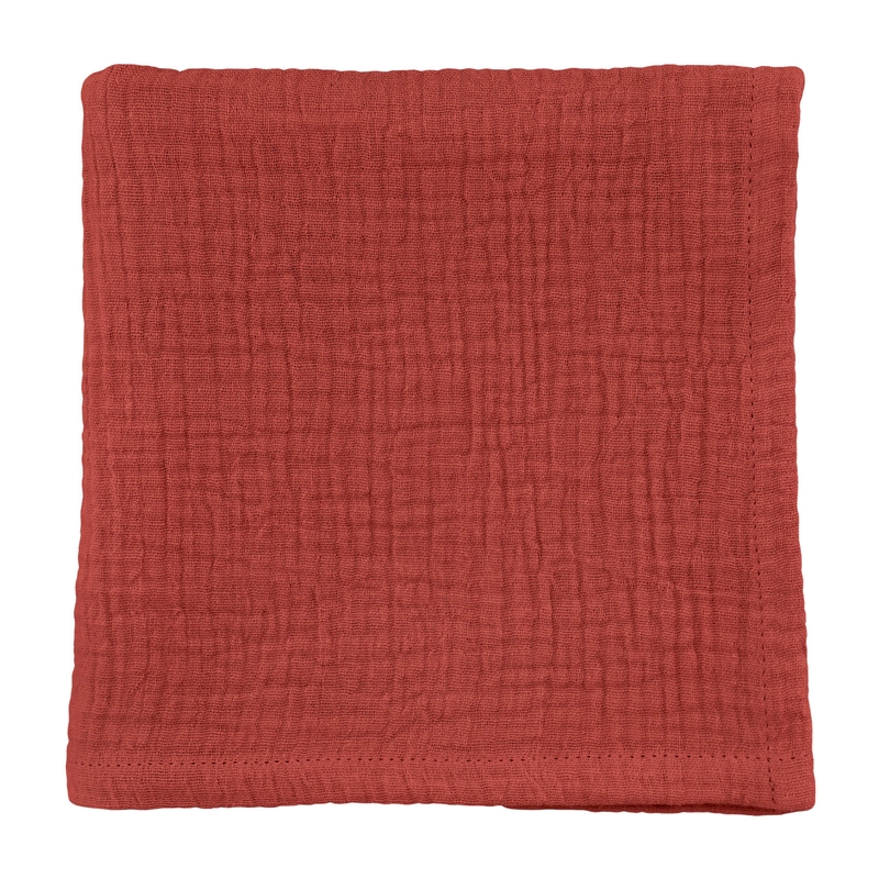 Organic Muslin Cloth Dark Red 70x70cm