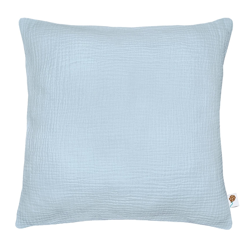 Organic Pillowcase Muslin Light Blue