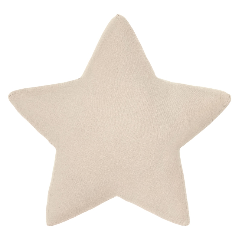 Cushion &#039;Star&#039; Muslin Beige 30cm
