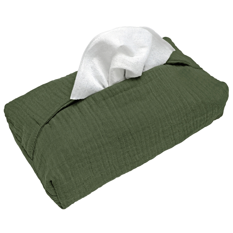 Wet Wipe Cover Muslin Dark Green