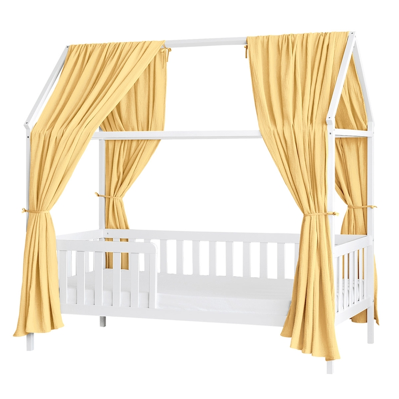 Organic House Bed Canopy Set Of 2 Yellow 350cm
