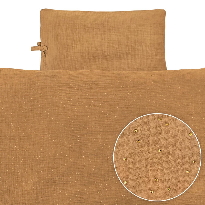 Bedding &#039;Golden Dots&#039; Camel 100x135cm