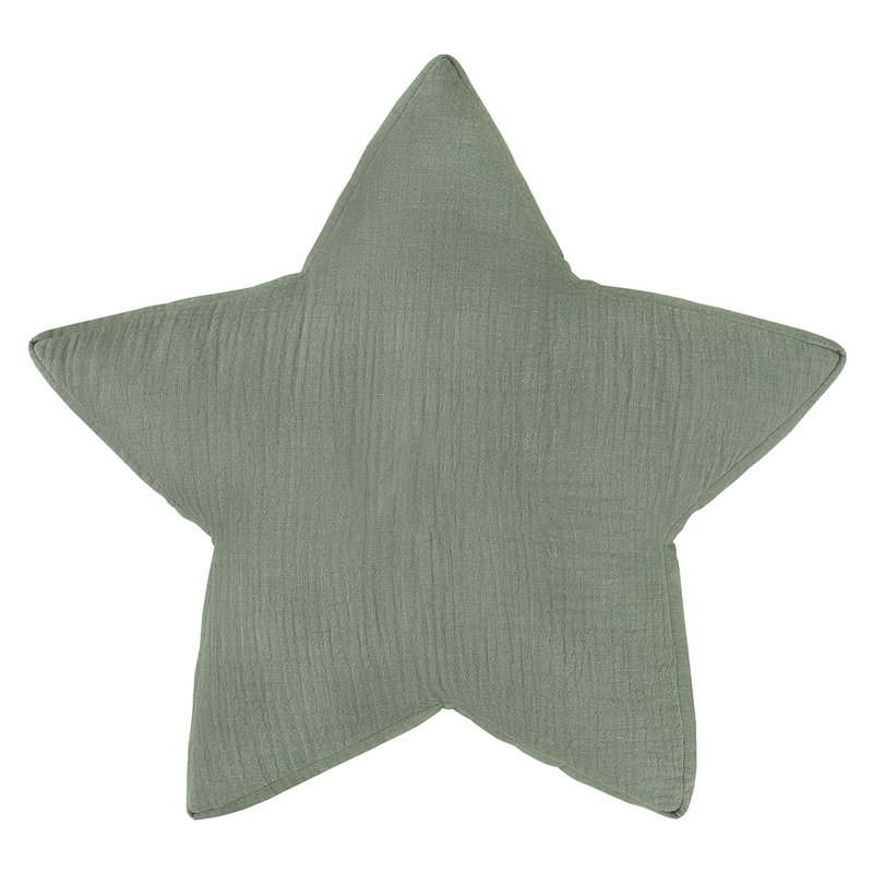 Cushion &#039;Star&#039; Muslin Khaki 30cm