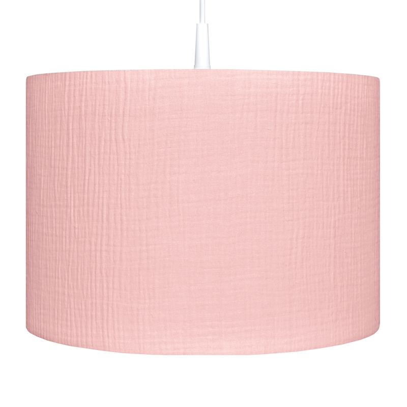 Hanging Lamp Muslin Light Pink Handmade
