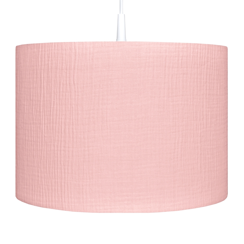 Hanging Lampshade Muslin Light Rose Handmade