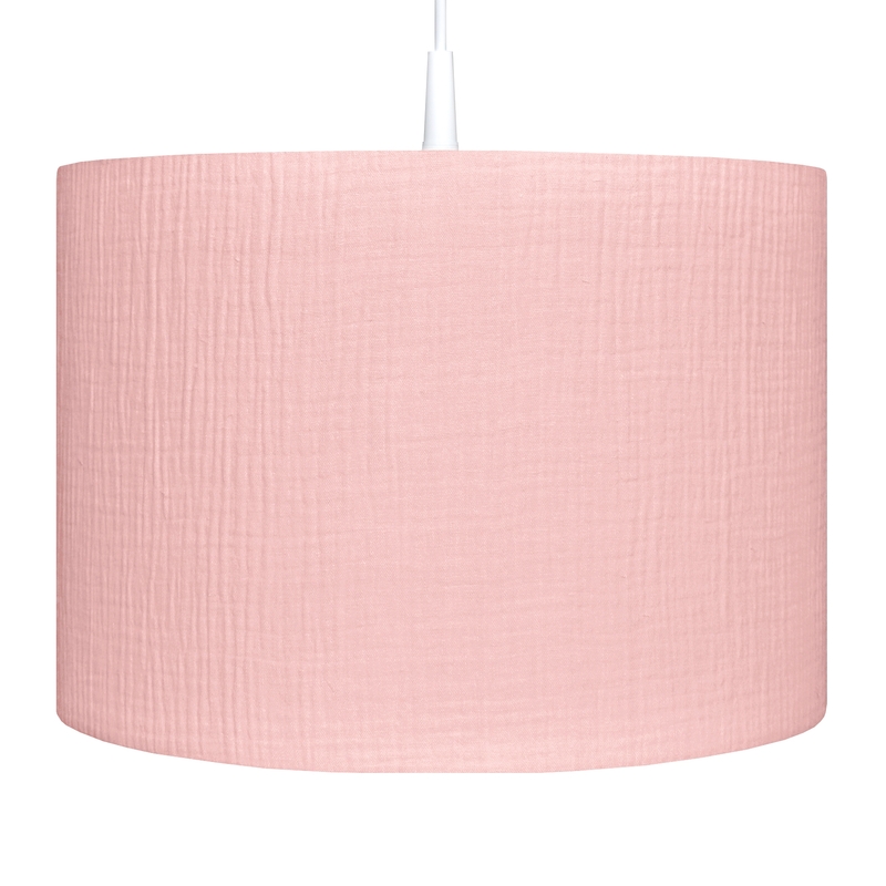 Hanging Lampshade Muslin Light Pink Handmade