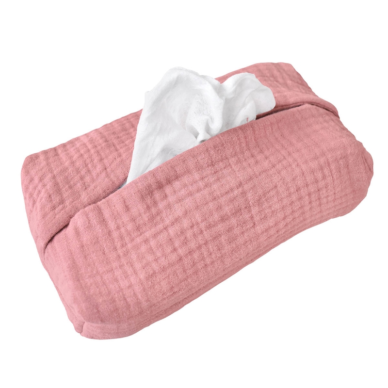 Organic Wet Wipe Cover Muslin Dusty Rose