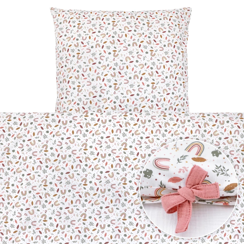 Organic Bedding &#039;Rainbow&#039; Rose 135x200cm