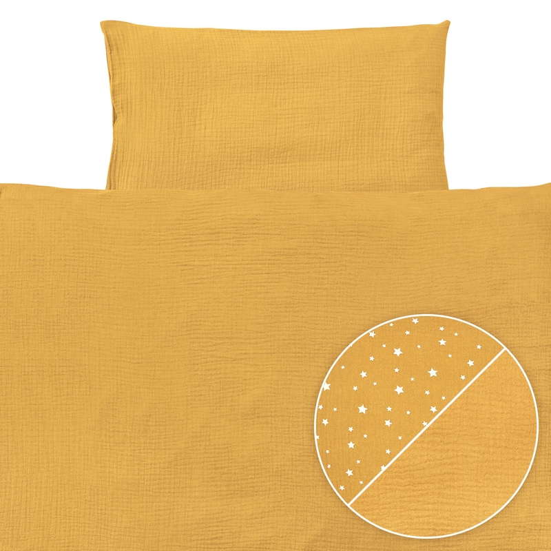 Bedding Muslin Mustard 100x135cm