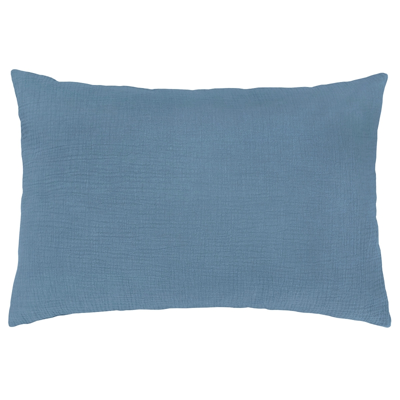 Organic Pillowcase Muslin Dusty Blue 40x60cm