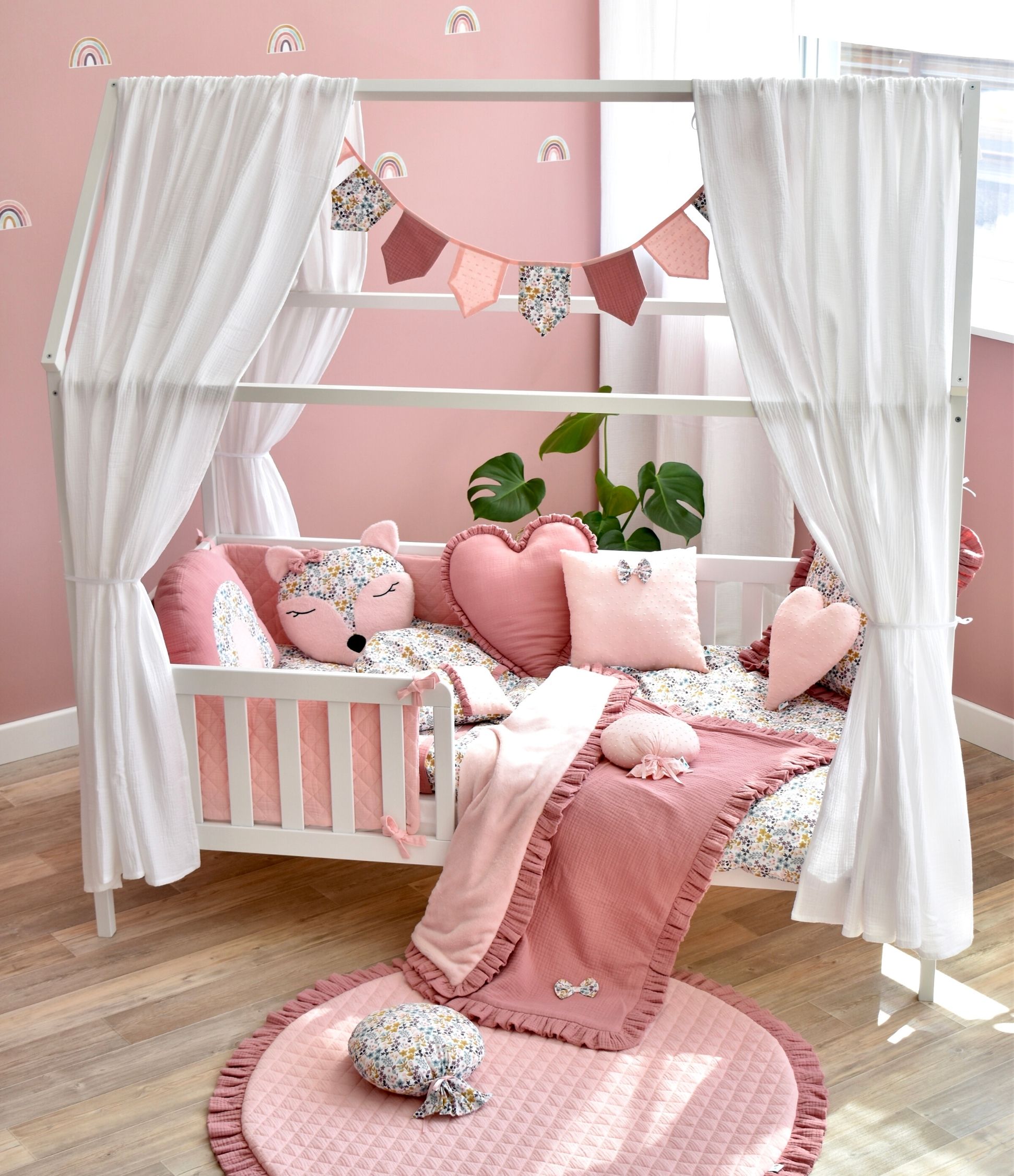 Dusty rose baby bedding sales